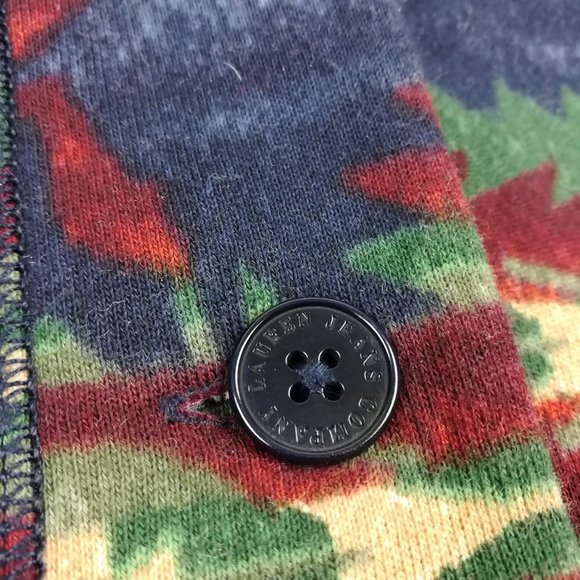 Lauren Ralph Lauren Aztec Southwestern Tribal Shawl Cardigan Sweater - Picture 3 of 6